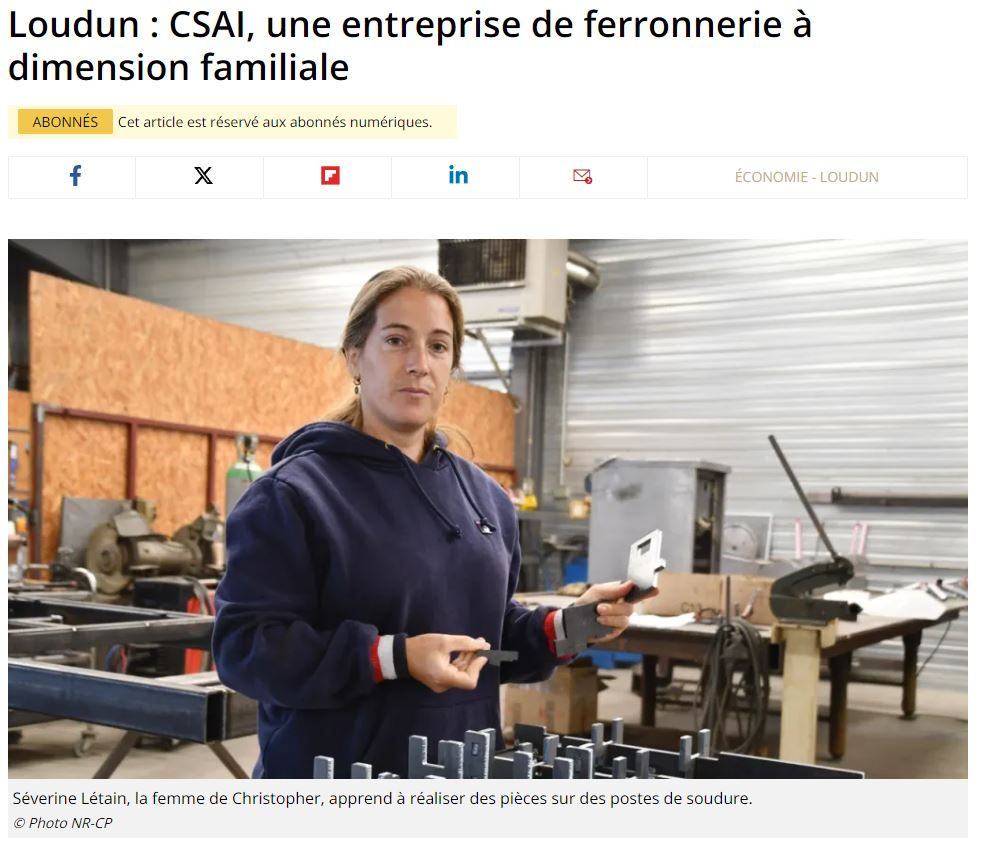 Lire la suite à propos de l’article Loudun : CSAI, une entreprise de ferronnerie à dimension familiale